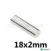 18 x 2 mm Neodymium Magnet Coin Shape