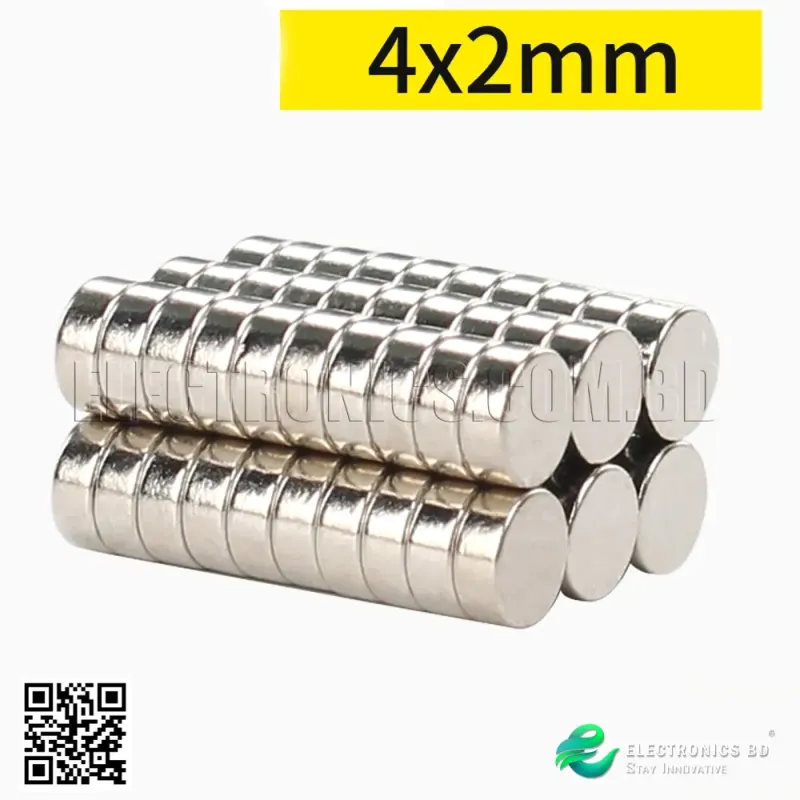 4 x 2 mm  Neodymium Magnet Round Shape  1pcs