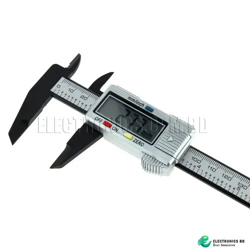 100 mm Carbon Fiber Composite Digital Caliper – Silver