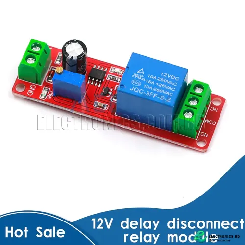 12V Delay Timer Switch Adjustable 0-10sec  Relay