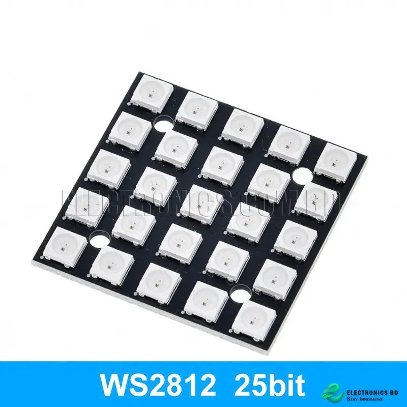 WS2812 5050 RGB LED LAMP PANEL MODULE 5V 25BIT RAINBOW