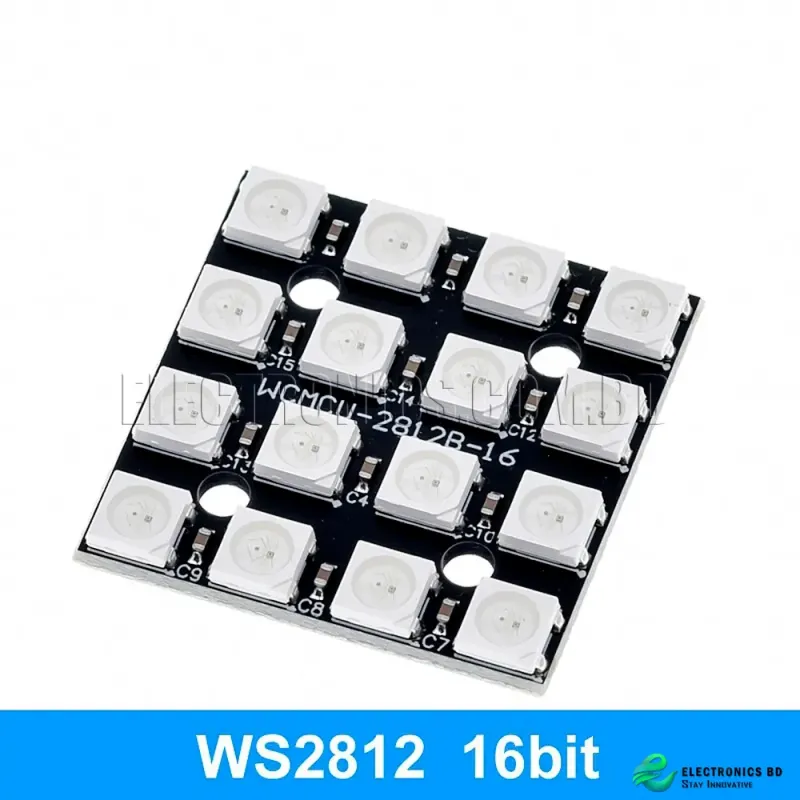 WS2812 5050 RGB LED Lamp Panel Module 5V 16Bit Rainbow