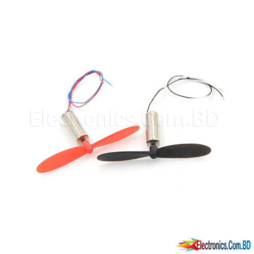 2 Mini Coreless Motor with Propeller Blades for RC Aeroplane Helicopter 