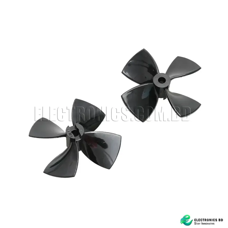 1pair 4-blade Propeller Outer Dia 60mm Aperture 5mm Ducted Screw for RC Pattern Trawler Vessel Fishing Bait Boat