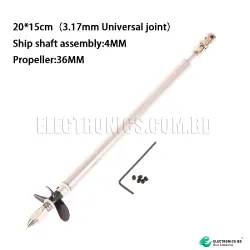 Rc Bait Boat Fishing Ship Spare Parts 4mm Boat Shaft Drive Shaft +  Universal Joint + 4 Blades Propeller For Rc Boat