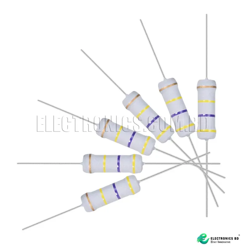 470K Ohm 2W 5% Metal Oxide Resistor - 5 PCS