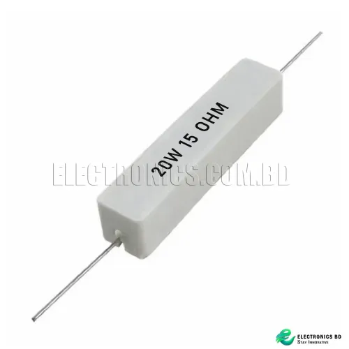 Cement oxide resistor 15 OHM 20W