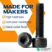 M4 10mm Black Oxide Steel Hex Socket Cap Screw