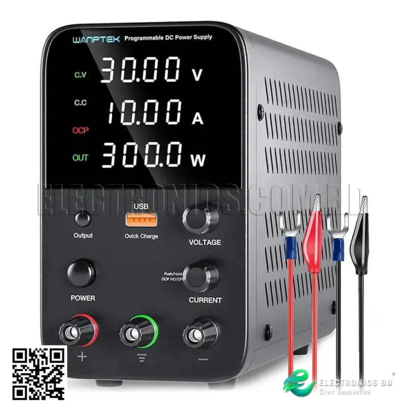 WANPTEK SMPS VARIABLE DC POWER SUPPLY 0-30V & 0-10A (300W) WPS3010H - 03 WINDOW 04 DIGIT DISPLAY