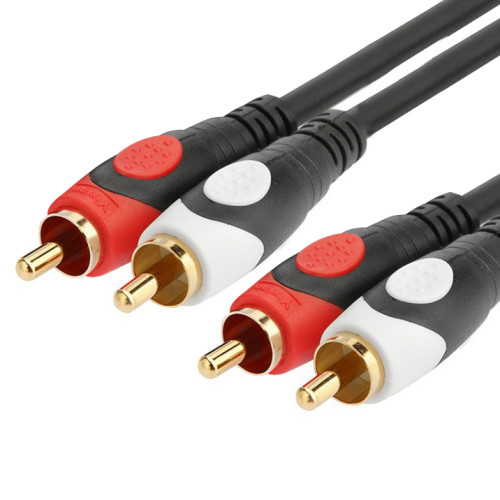 Basics 2-Male to 2-Male RCA Audio Stereo Subwoofer Cable 1.8 METER