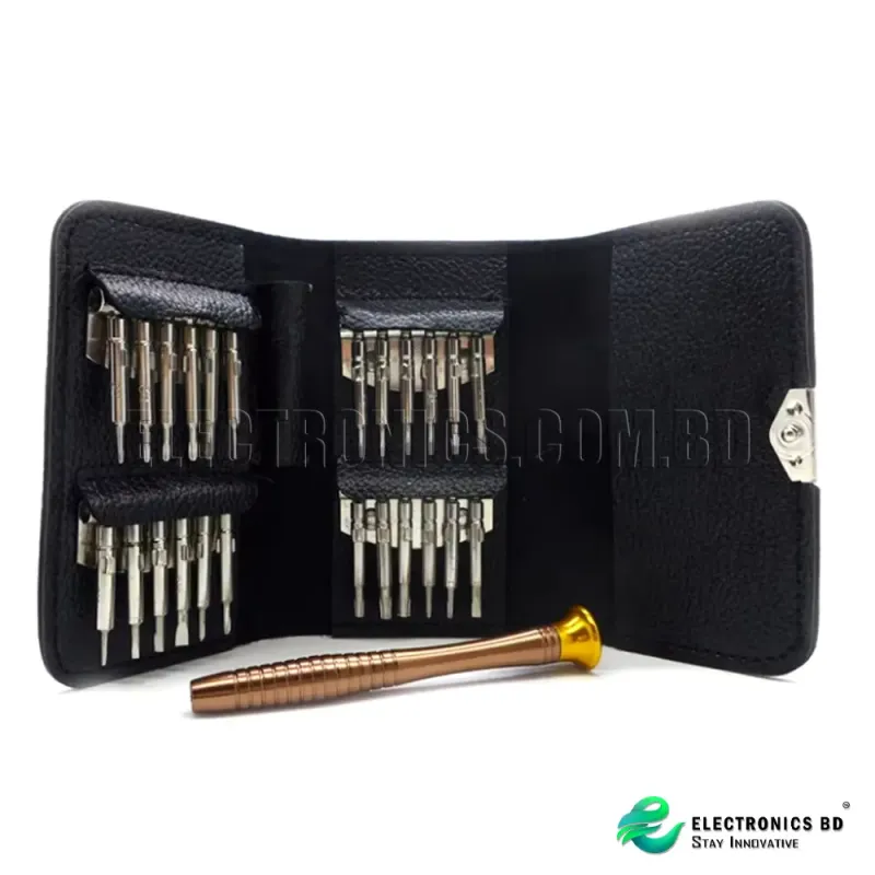 24 in 1 Mini Screwdriver Repair Tool Kit with Leather Case