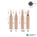 4pcs Lead-free Solder Head 900M-T Pure Copper Iron Tips for BGA Soldering Rework BGA Welding Tools