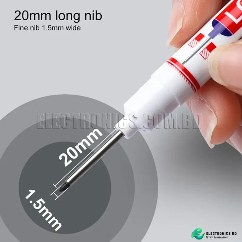 Deep Hole Long Tip Markers 20mm Markers For Metal Punching Outdoor Construction Waterproof Woodworking Multipurpose