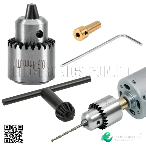 Drill Chuck JT0 0.3-4mm 2.91mm Brass Motor Shaft