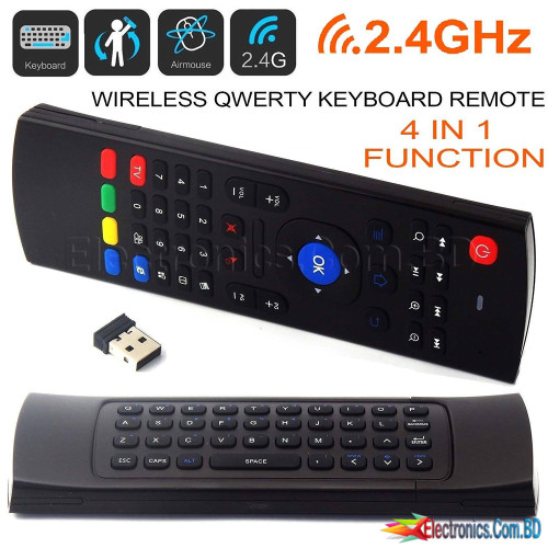 Air Fly Mouse Wireless Mini Keyboard With IR Learning Remote Control For Android Tv Box