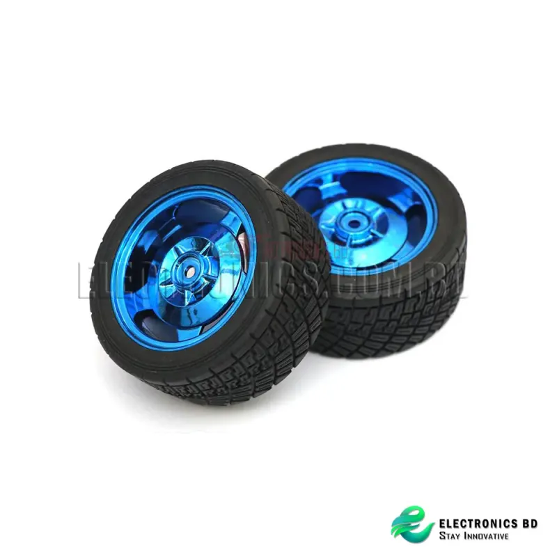 80 MM Rubber wheel car tires chassis Motor Robot (1PCS)