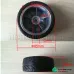 Car Rubber Wheel 65mm Tire  With Connector 1 pcs