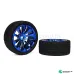 Car Rubber Wheel 65mm Tire  With Connector 1 pcs